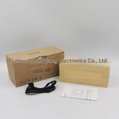 Modern wooden design digital clock