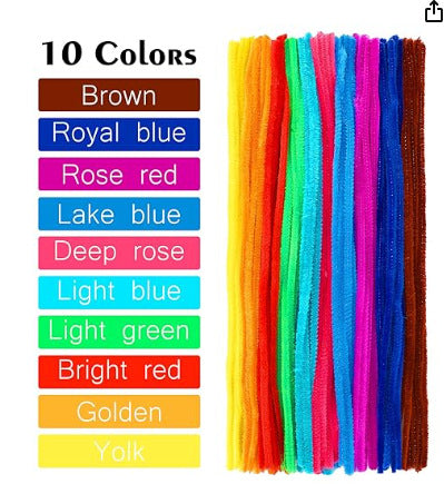 Assorted bundle of fuzzy craft sticks for DIY