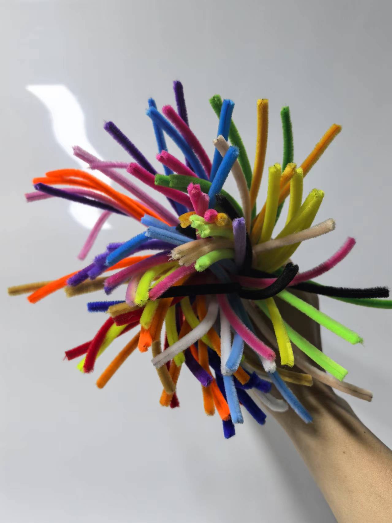 Craft sticks displayed in creative arrangement