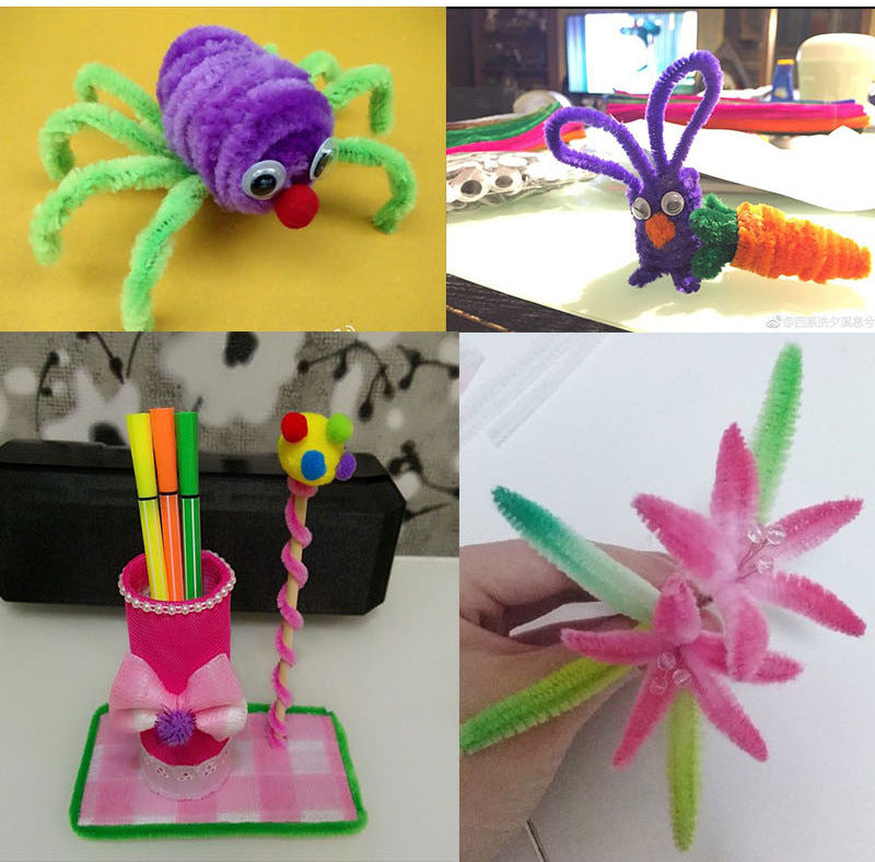 Craft sticks displayed in creative arrangement