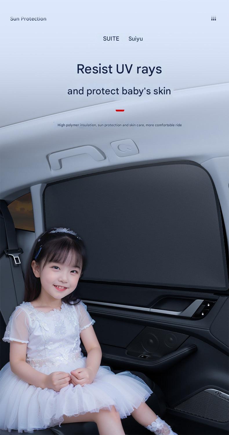 Close Up of Magnetic Car Sunshade Texture