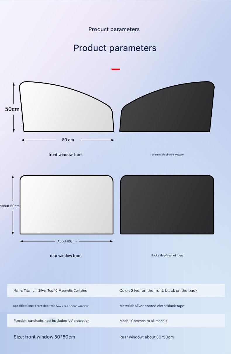 Universal Car Window Sunshade Curtain on Side Window