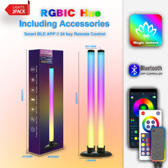 Smart LED Atmosphere Lamp showing colourful lighting effects