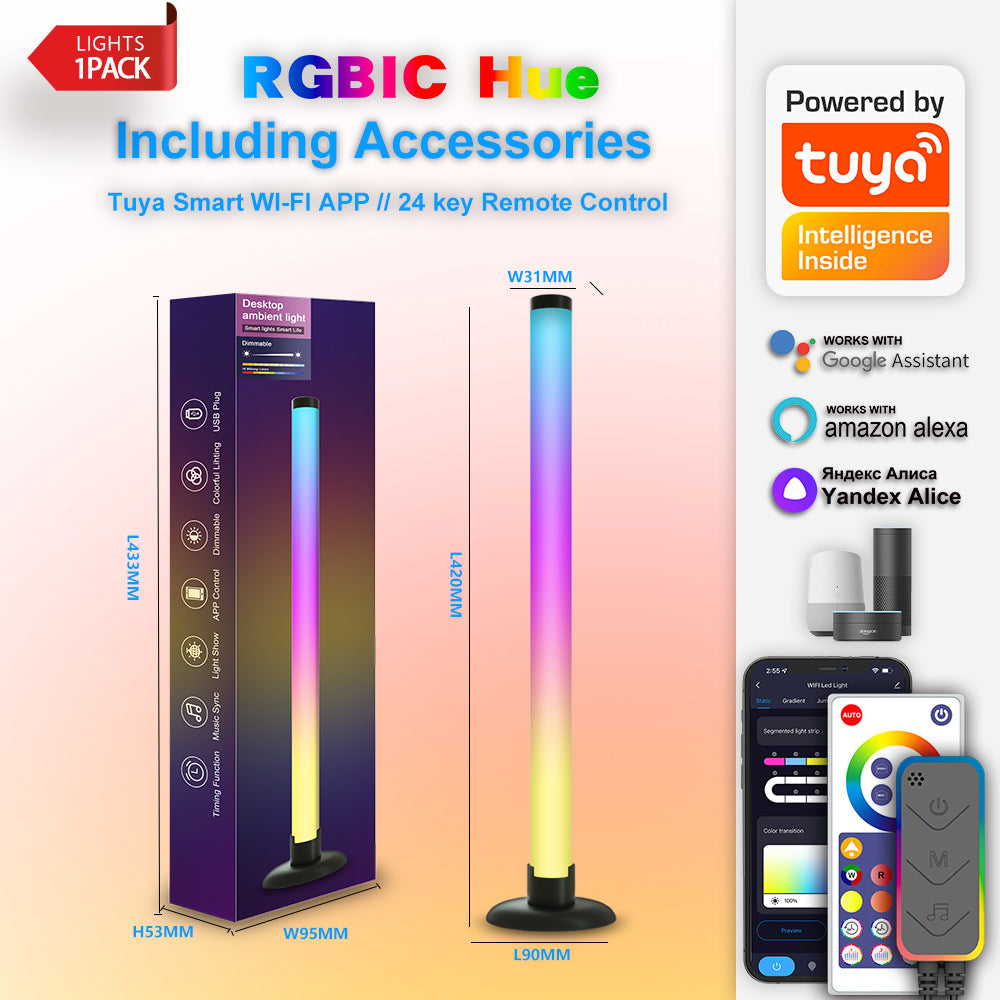 Close-up of Smart Lamp's vibrant LED lights