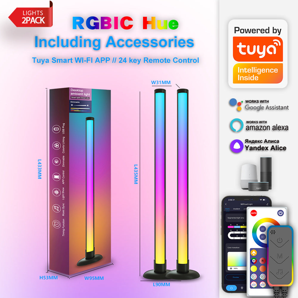 Multiple colour settings displayed on Smart Lamp