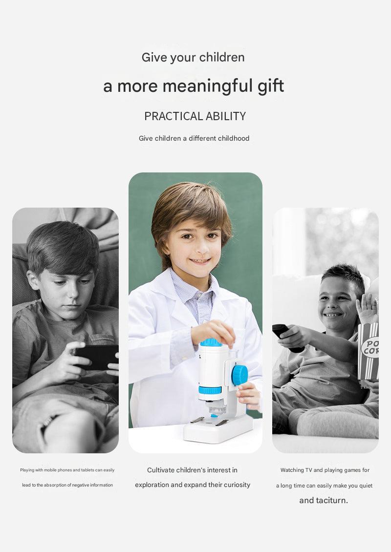 Child engaged in science exploration activity