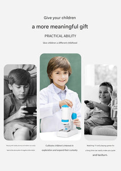 Child engaged in science exploration activity