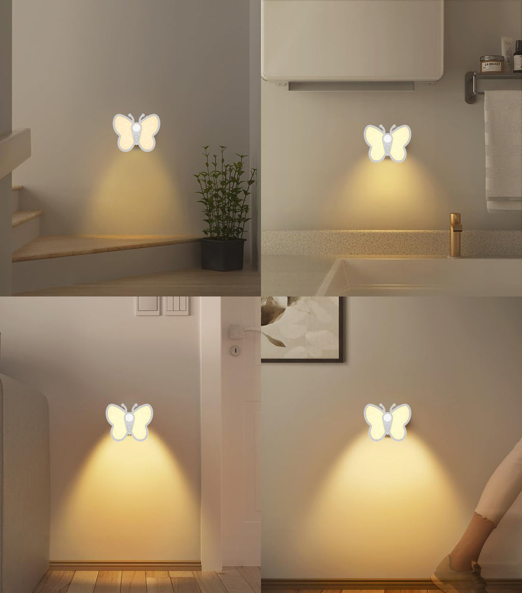 Wireless motion sensor light on hallway wall