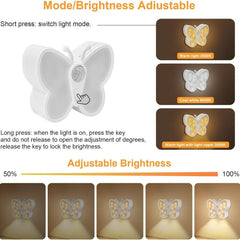 Portable night light on bedside table