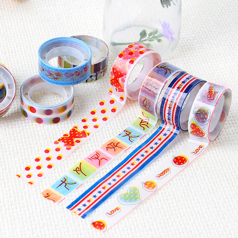 Close-up of mini decorating tape patterns
