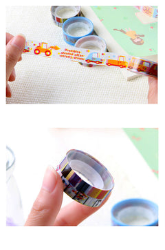 Decorating with colourful craft tape
