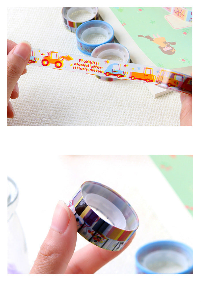 Decorating with colourful craft tape