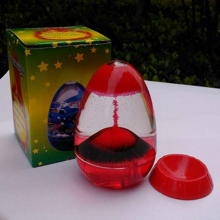 Volcano Eruption Hourglass with Blue Sand