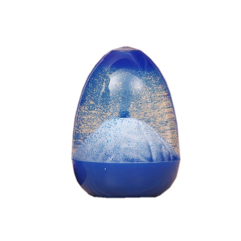 Side View of Blue Volcano Eruption Hourglass