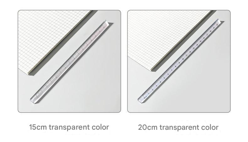 portable triangular ruler on school desk