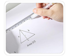 clear acrylic ruler showcasing various scales