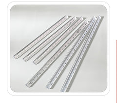 20cm clear acrylic triangular ruler showing measurements