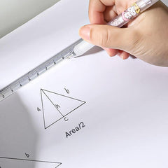 triangular ruler in office setting with papers