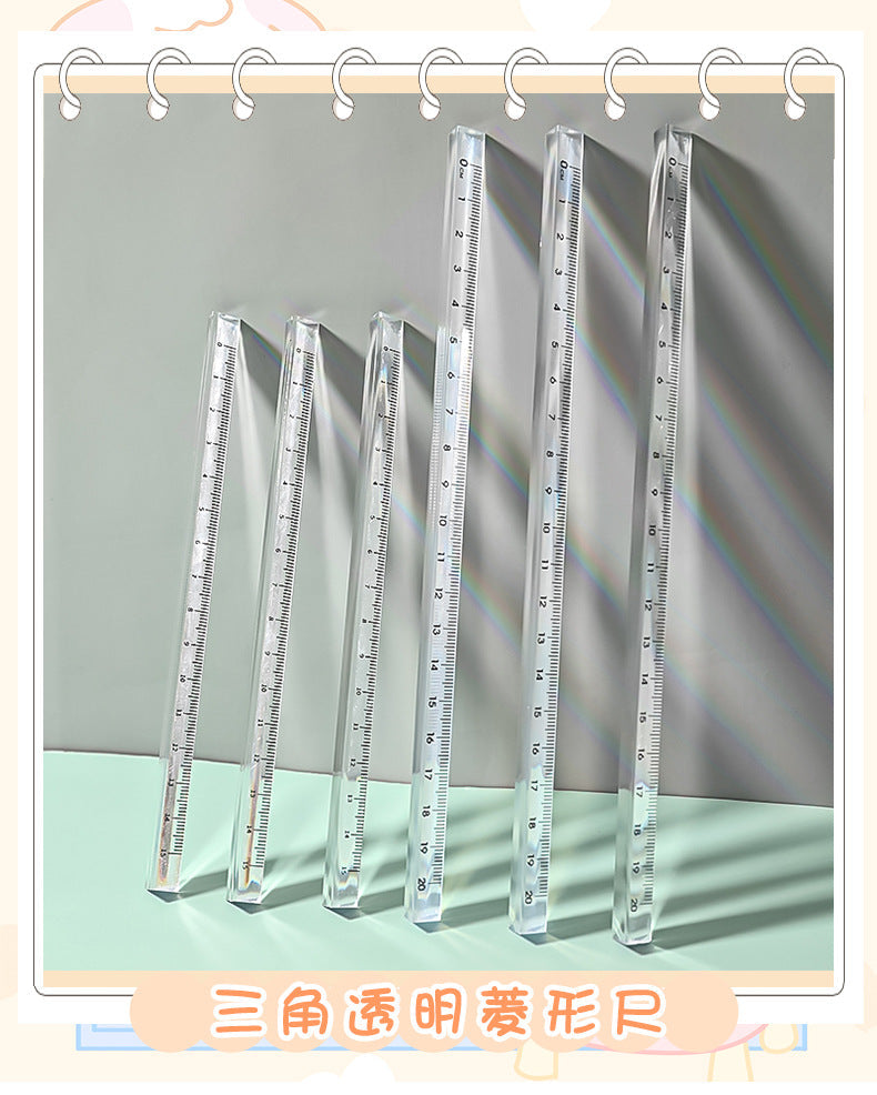 triangular ruler being used by student