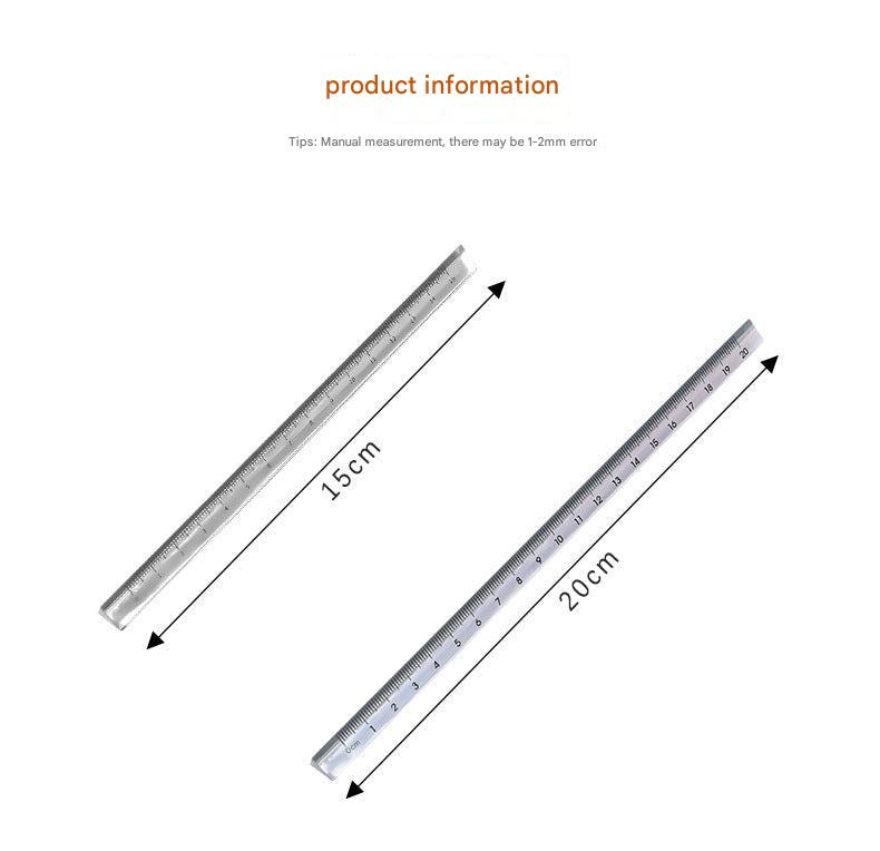 customized logo on acrylic triangular ruler
