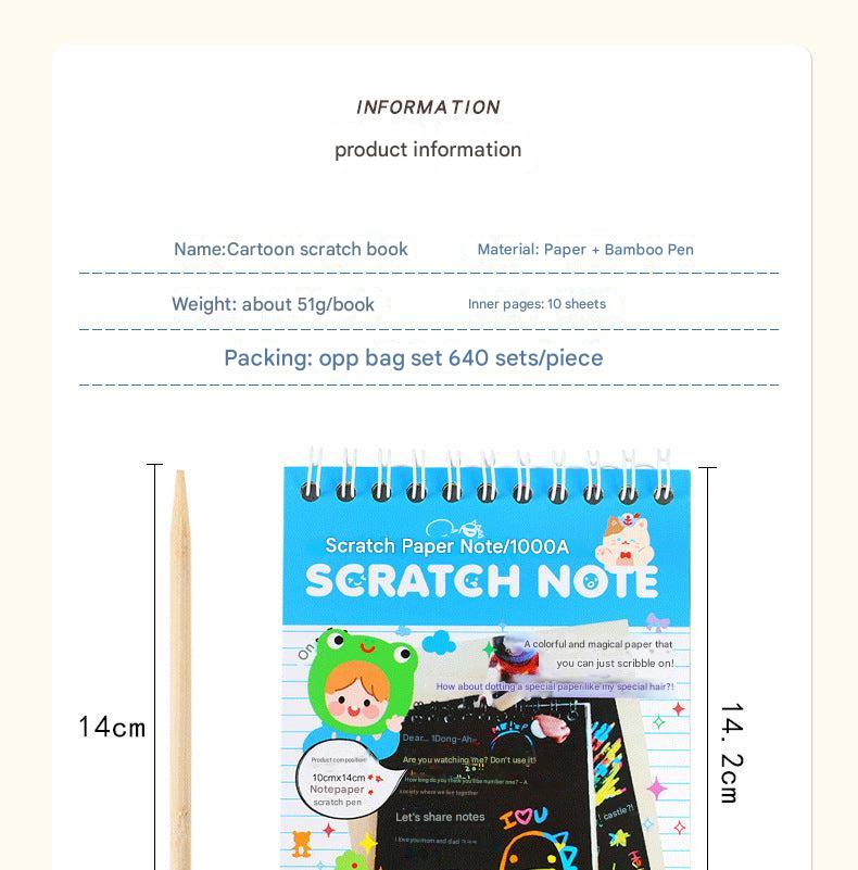 Kids using scratch art set with stylus