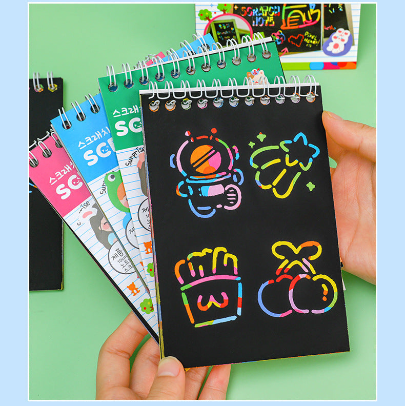 Stylus sticks with vibrant scratch papers