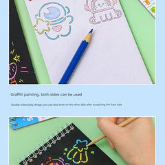 Artistic designs made with scratch art