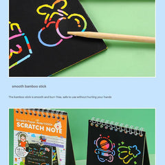 Instructional overview of scratch art set