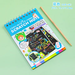 Vibrant scratch art for kids party