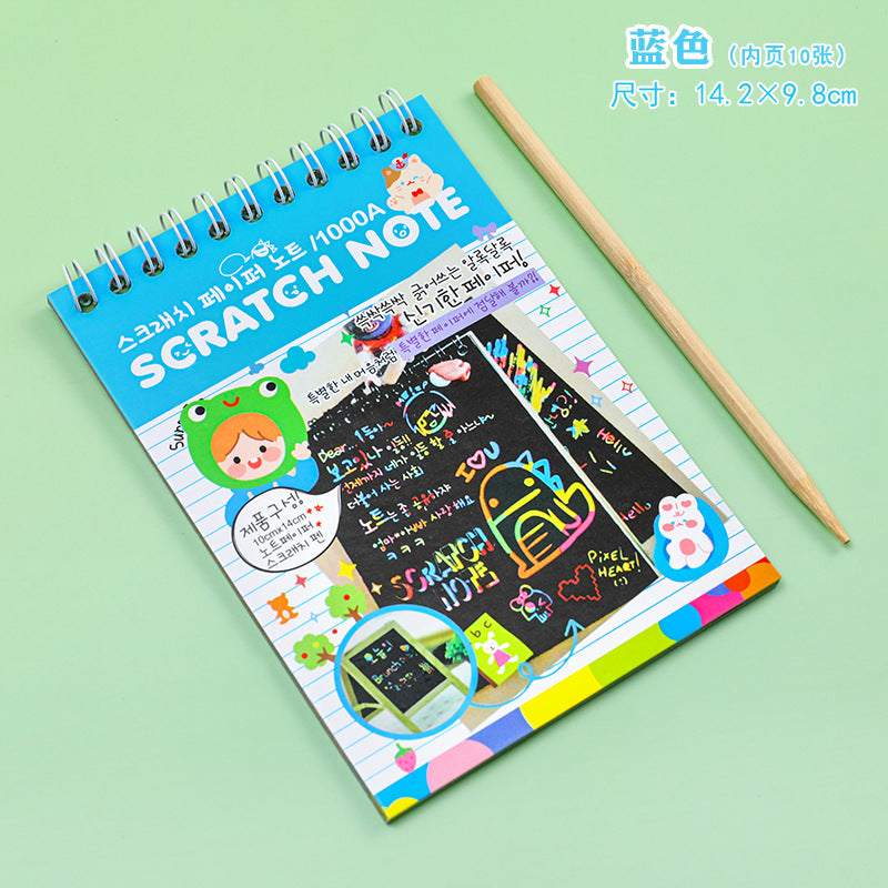 Vibrant scratch art for kids party