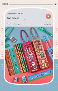 Dinosaur themed stationery set showcase