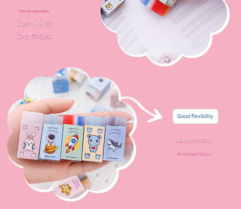 Low-dust teacher's choice eraser with space design