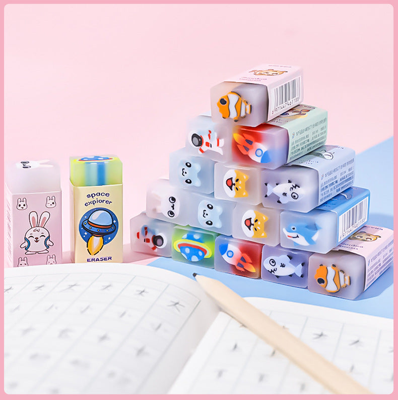 Close-up of layered children's eraser