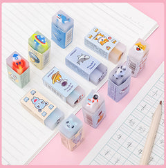 Astronaut-themed eraser shown in a classroom setting