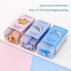 Usage of rectangular astronaut-design eraser