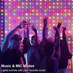 Vibrant RGB LED lights enhancing outdoor event