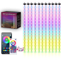 USB powered RGB LED curtain lights setup
