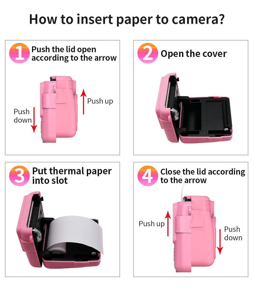 Kids instant print camera blue design