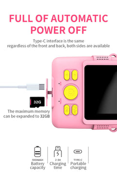 Different colour options for kids camera