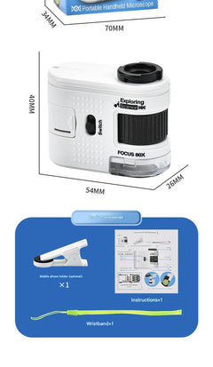 portable microscope in colourful packaging