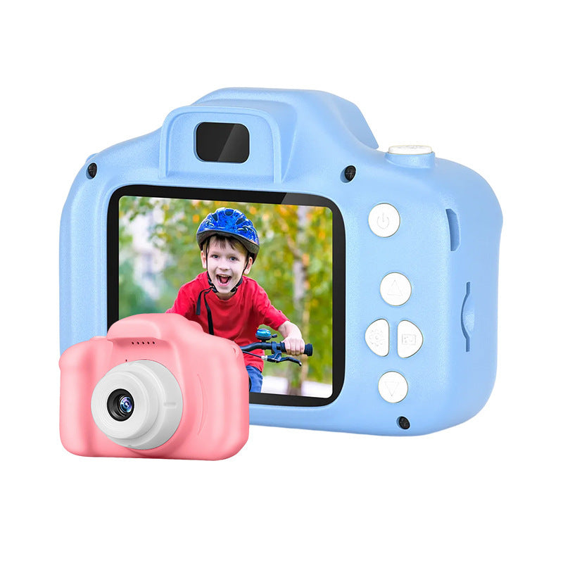 close-up of green mini instant print camera