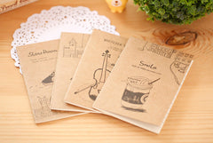 open kraft notebook with pen and notes