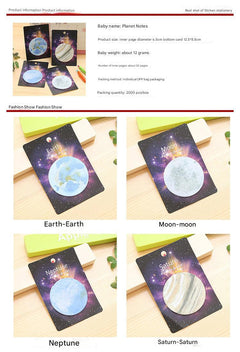 Mars design Cosmic Sticky Notes close-up