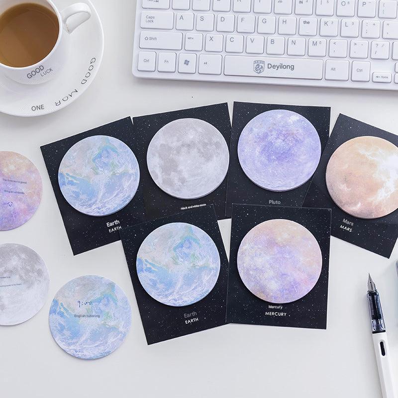 Sticky Note pad with Rainbow Moon design
