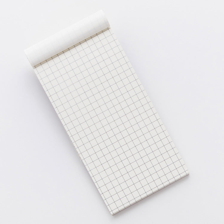 top view of a square notepad on a table