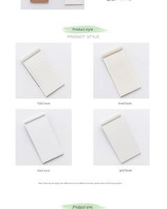close view of a notepad page during use