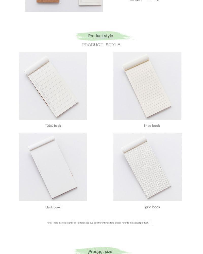 close view of a notepad page during use