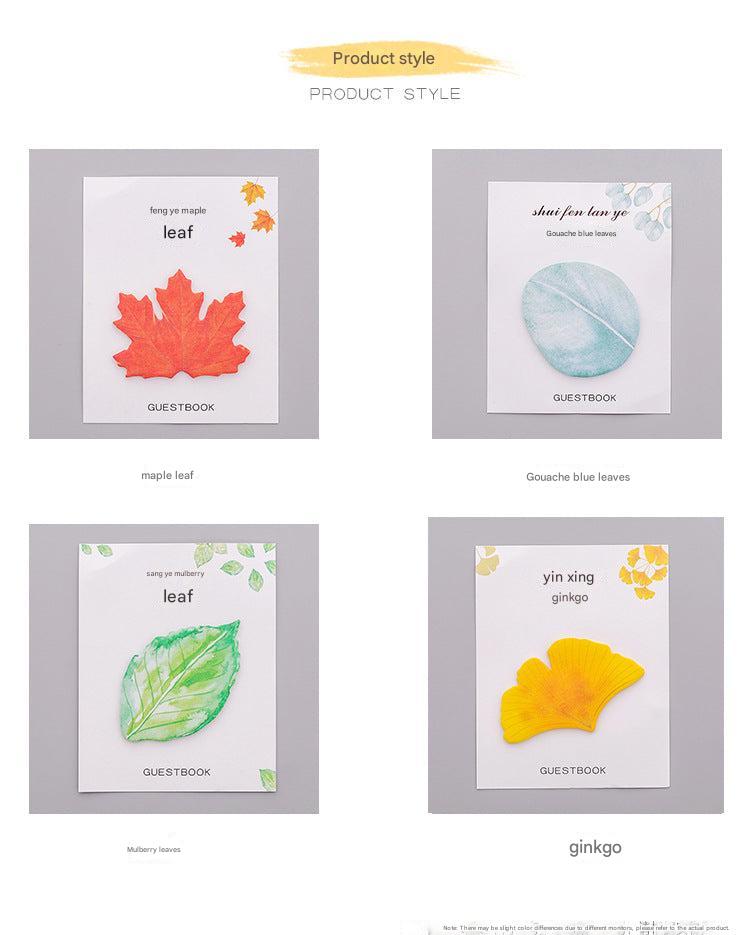 Charming leaf sticky notes - Mulberry design