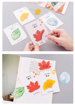 Charming leaf sticky notes collection