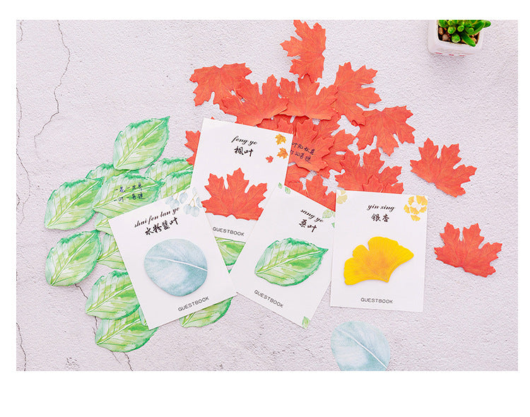 Sticky note pads in autumn colours